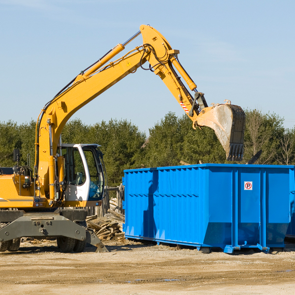 are there any restrictions on where a residential dumpster can be placed in Britt